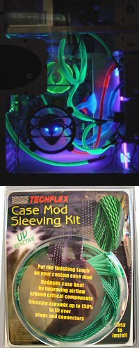 Techflex Sleeving (UV Sensitive) Green/Black - Coolerguys