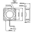 Top Motor 50x50x20mm Ball bearing Fan with 3 Pin Connector DF125020PH-3 - Coolerguys