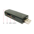 Vantec Compact Hi-Speed USB 2.0 19-In-1 External Card Reader/ Writer #UGT-CR925-BK - Coolerguys