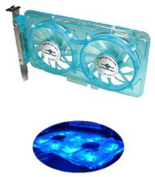 Vantec Spectrum UV LED blue fan card w/speed controller - Coolerguys