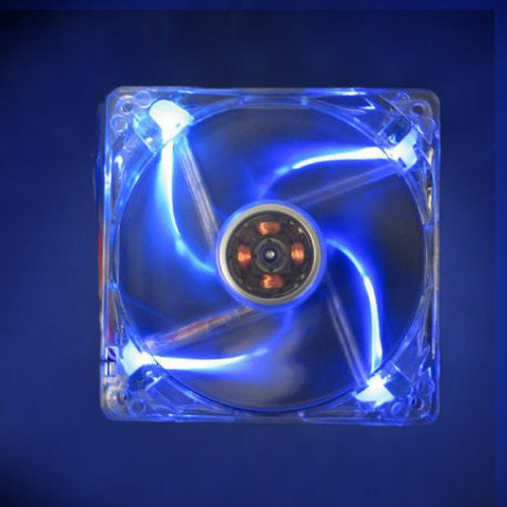 Yate Loon Clear Blue 120x120x25mm Case Fan with 4 Blue LEDs  D12SM-12 - Coolerguys